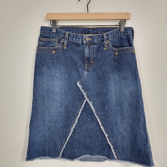 Abercrombie & Fitch Dresses & Skirts - Vintage 90s Abercrombie & Fitch Western Distressed Midi Skirt